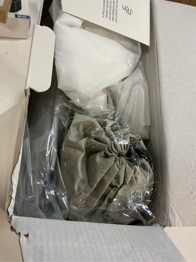 Condition photo showing New/Like New for qpau inflatable toddler travel bed with tent – lightweight blow up kids air mattress with hand pump – indoor & outdoor portable sleeping solution for camping, travel, home, grandma’s – ages 3+ a-khaki gray