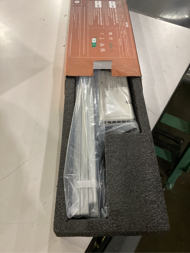 Condition photo showing Good Condition for lichaser led recessed lighting for acoustic panel, 6 pcs of 3000k dimmable led strip light for wood slat wall panel in parallel with touch sensor, self-adhesive for slat wall decor (4*28 in+2*16 in)