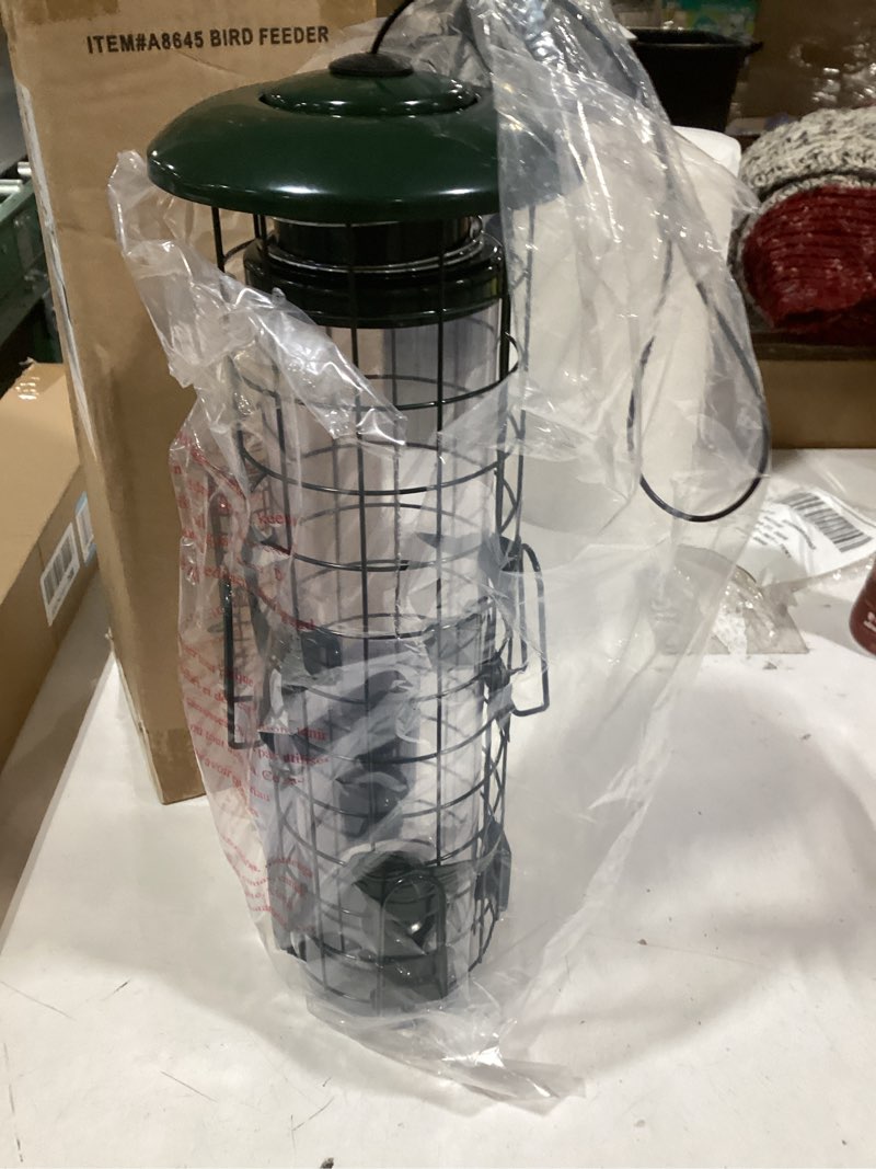 Squirrel Proof Bird Feeder,Metal Mesh Bird Feeders for Outdoors Hanging,Gravity Protection Squirrel 