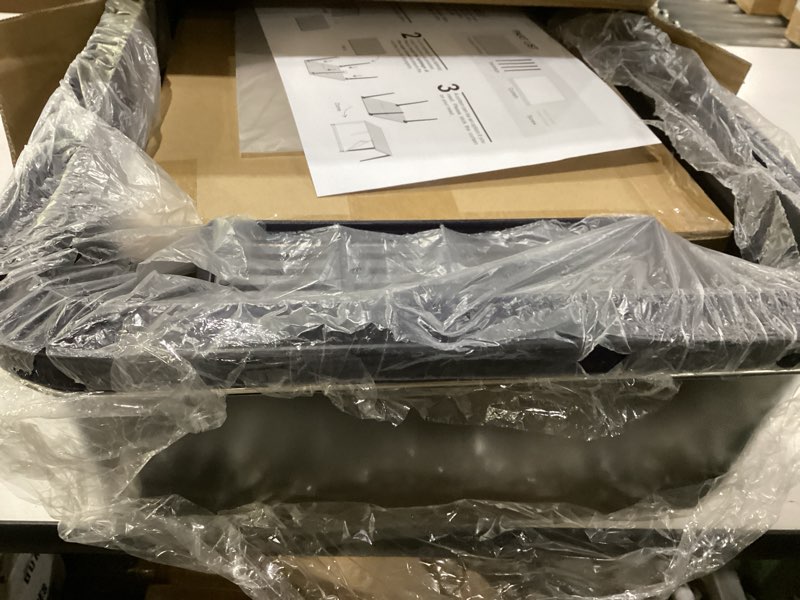 Condition photo showing New/Like New for Stainless Steel Cat Litter Box XL with Hidden Cat Litter Box Enclosure Furniture, High Sided Leak-Proof Metal Litter Box with Privacy Curtain, for Cats up to 16 lbs, Indoor