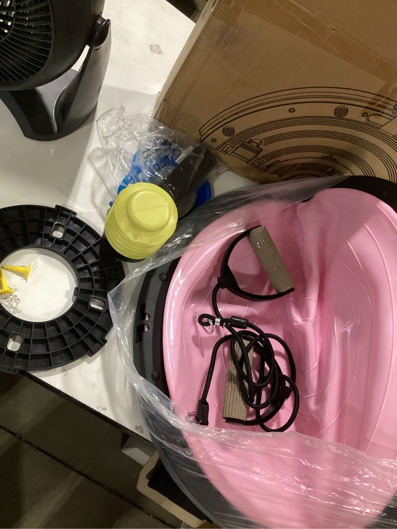 Condition photo showing Good Condition for vtory foldable balance ball, upgrate half ball balance trainer, 1300 lbs capacity stability ball, 23.5 inch yoga half ball, with resistance band & foot pump, no-slip blue pink