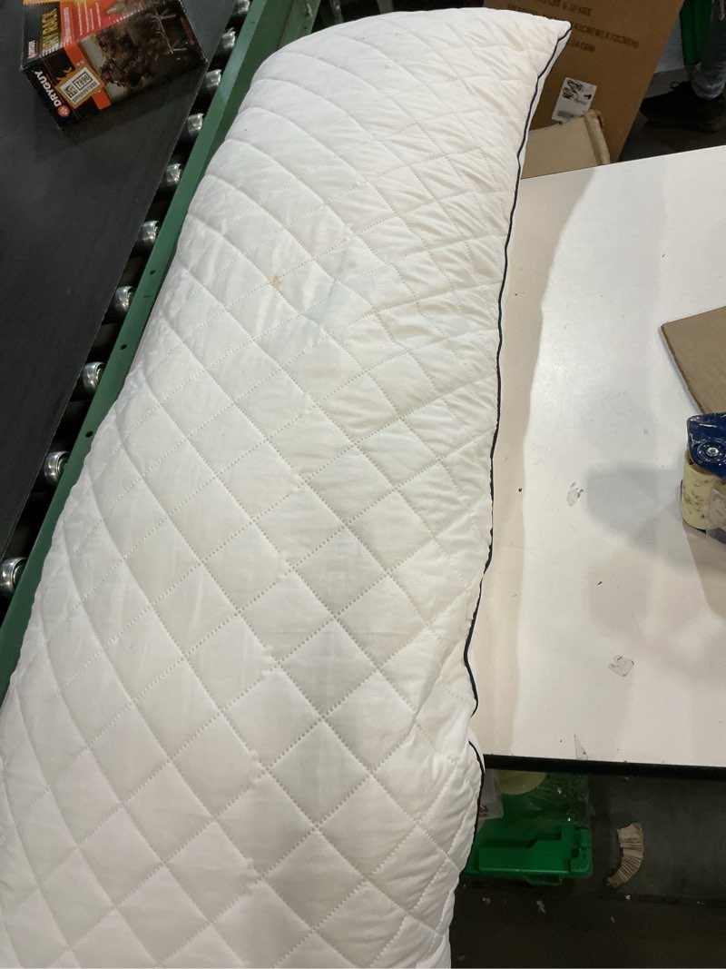 Condition photo showing As Is for JOLLYVOGUE King Size Bed Pillow 1-Pack, Single Pillow for Sleeping, Breathable and Supportive with Down Alternative Fill, Hotel Collection Pillow for Side, Back, and Stomach Sleepers King 1