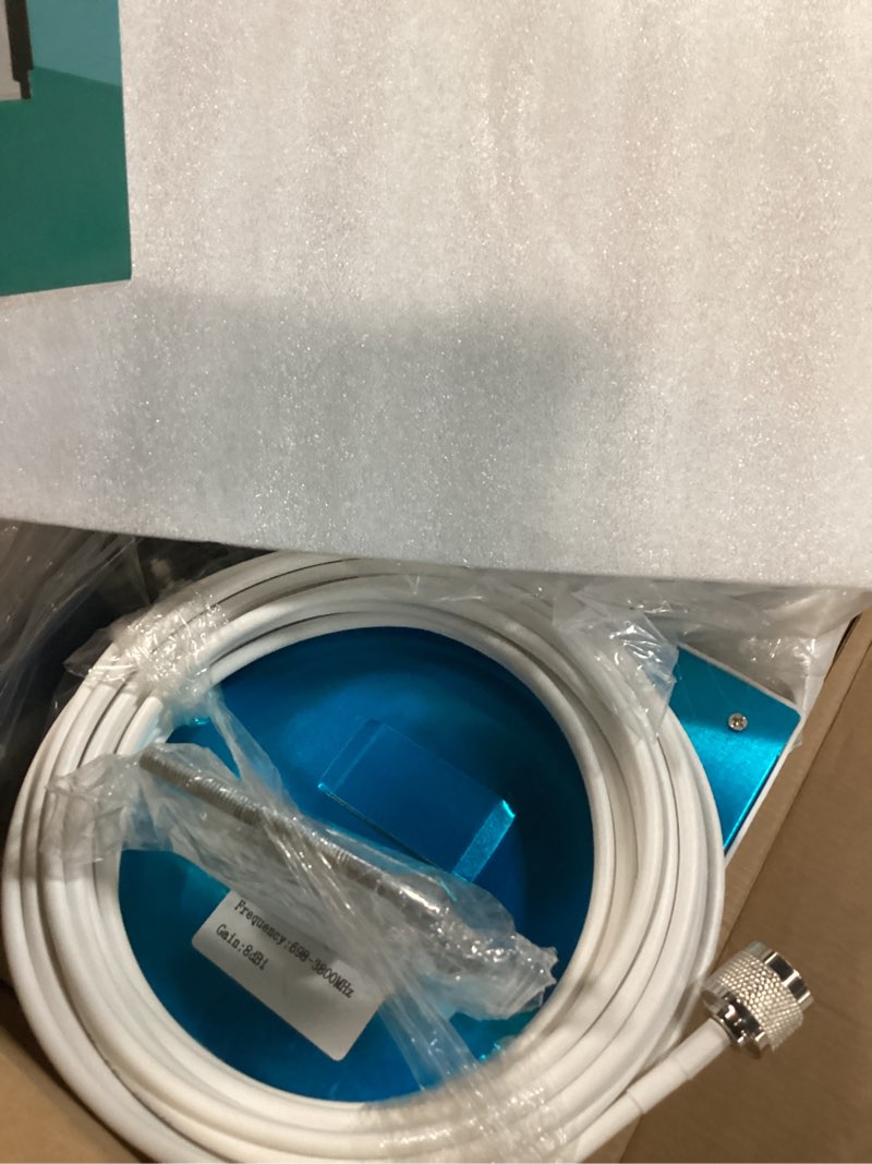 Condition photo showing New/Like New for cell phone booster for home & multi-room, cell phone signal booster with 2 indoor panel antennas for band 66/2/4/5/12/17/13/25,up to 8000 sq.ft,boost 4g 5g lte data for all u.s. carriers, fcc approved