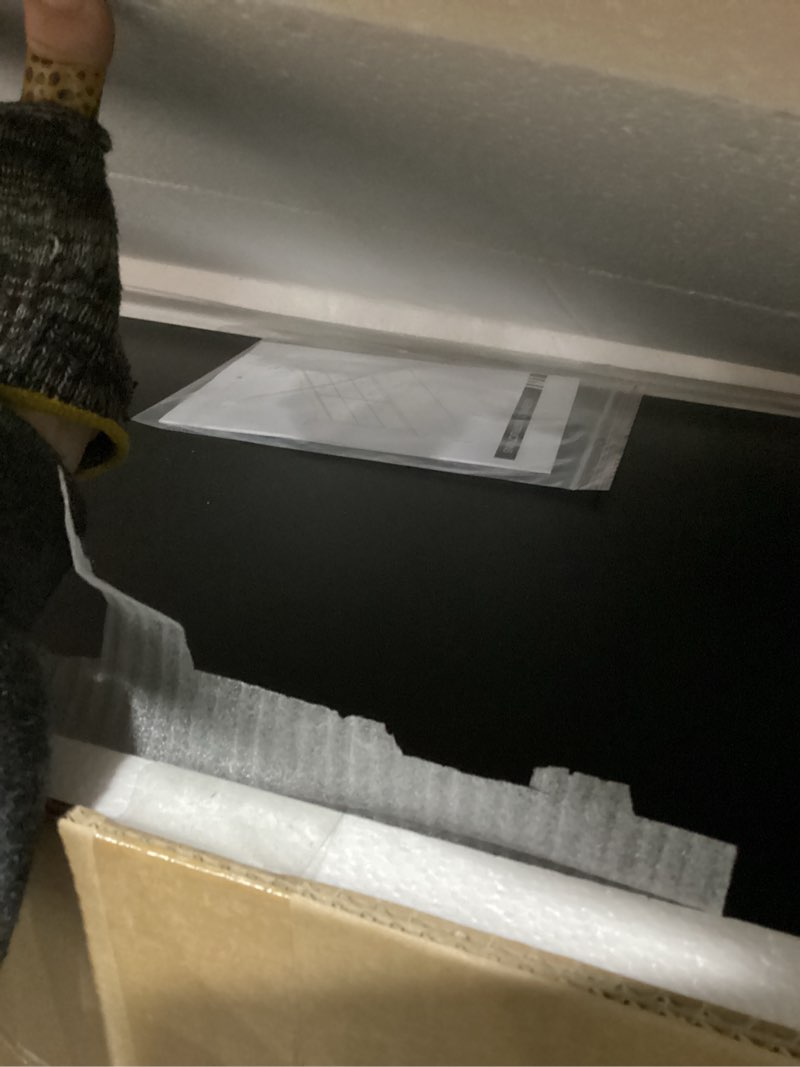 Condition photo showing item condition for Furmax Dresser for Bedroom, 6 Wood Dresser, Chest of Drawers, for TV up to 65 inch, TV Stand Storage Chest of Drawers for Hallway Entryway (Black) Black 15.7"D x 52"W x 30.2"H (6 Drawers)