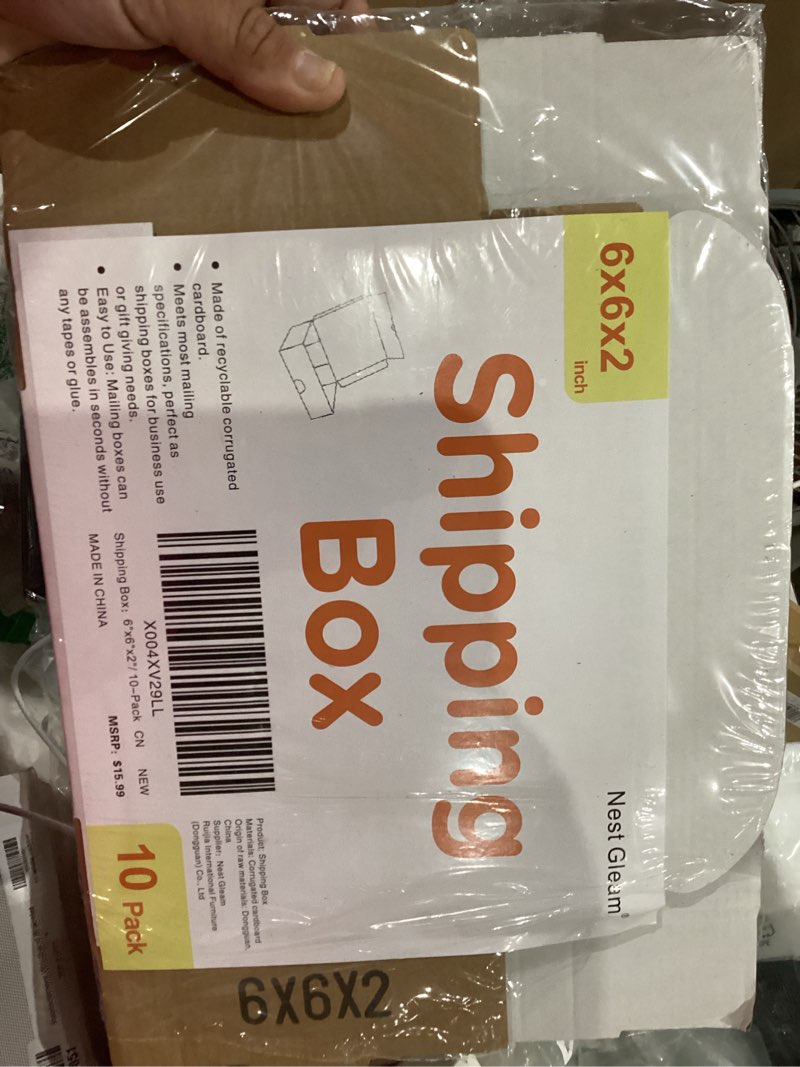 Condition photo showing Good Condition for 10 pack 6"x6"x2" inch small shipping boxes white corrugated cardboard box for small business, mailer