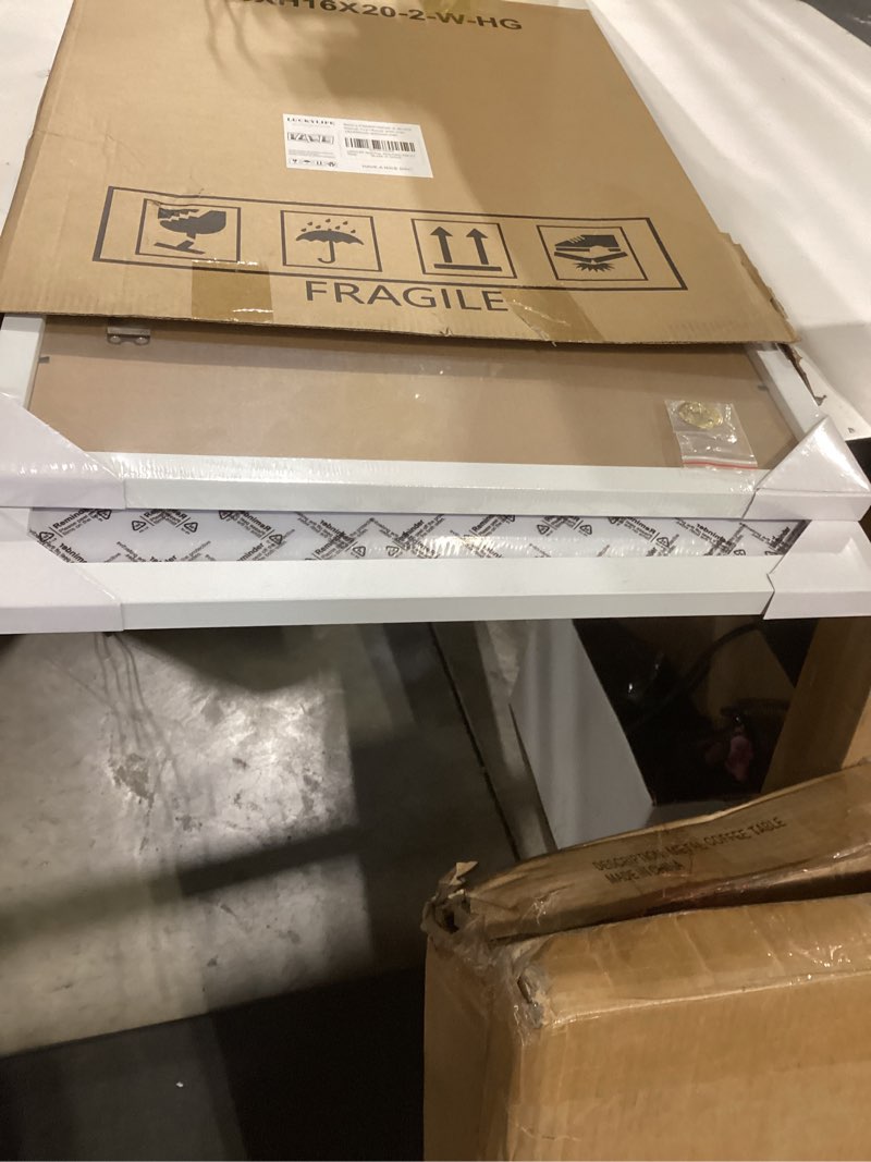 Condition photo showing Good Condition for luckylife 16x20 picture frames white poster frame, display 11x14 with mat or 16x20 without mat, wall photo frame, pack of 2 white 16x20