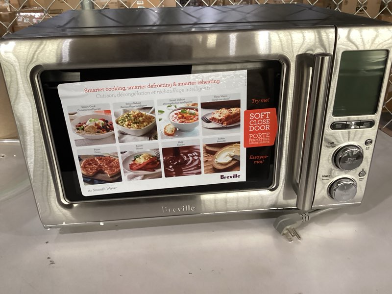 Condition photo showing Good Condition for **untested** breville bmo850bss smooth wave countertop microwave oven, brushed stainless steel