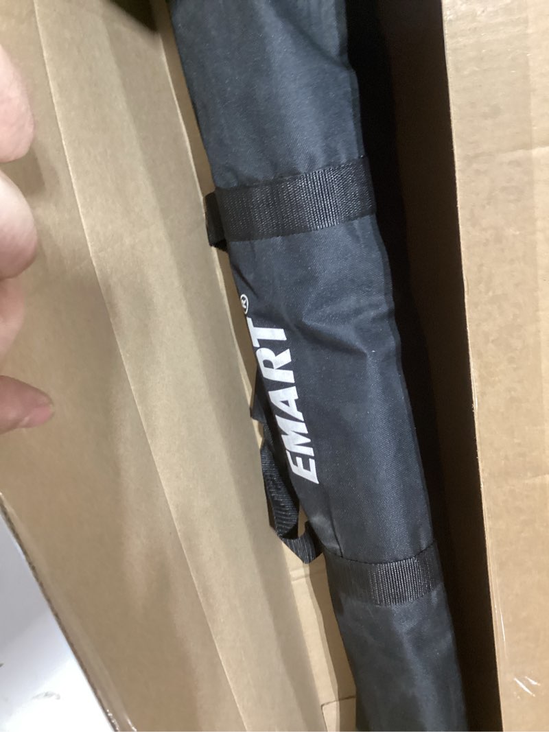 Condition photo showing As Is for EMART Backdrop Stand 10x8.5ft(WxH) Photo Studio Adjustable Background Stand Support kit with 2 Crossbars, 8 Clamps, 2 Sandbags and Carry Bag for Parties, Events Decoration, Wedding, Photography -White 10x8.5ft White Incomplete 