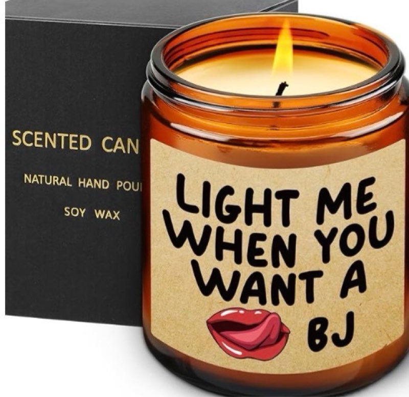 Lavender Scented Candle Gifts for Men, Naughty Candle Gifts for Him, Funny Gift from Wife, Anniversary, Sweetest Day, Valentine's Day, Birthday Gift for Husband, Boyfriend, Fiance Present