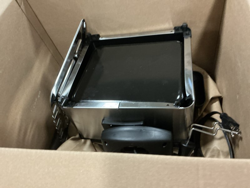 Condition photo showing As Is for Alpha Living Electric Deep Fryer – 4.5L Deep Fryer with Basket with 2-Quart and 4-Quart Baskets – High-Grade Stainless Steel – Temperature Control and Timer – Ideal for Fried Chicken, Fries