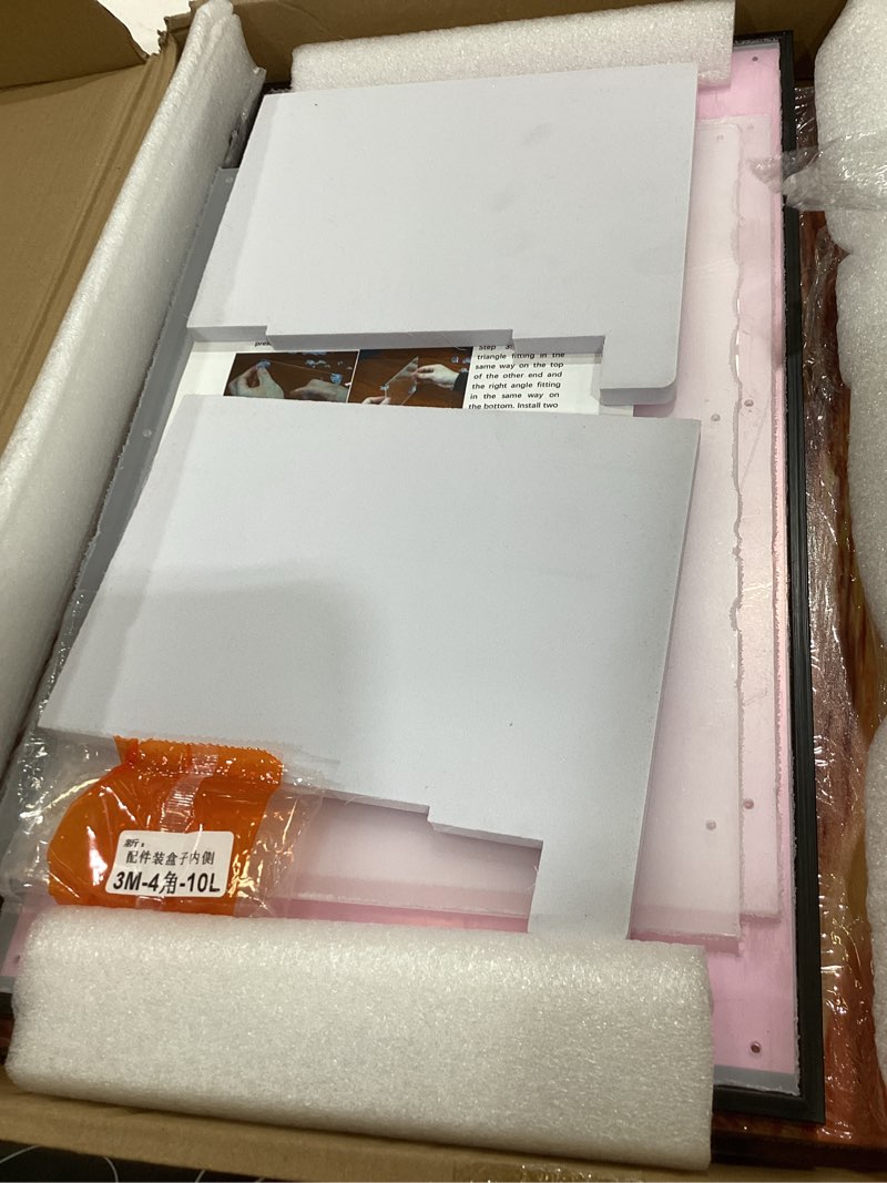 Condition photo showing As Is for 3mm acrylic display case for lego architecture notre-dame de paris 21061 building set,dustproof clear display case compatible with lego 21061(not include the model) (ordinary)