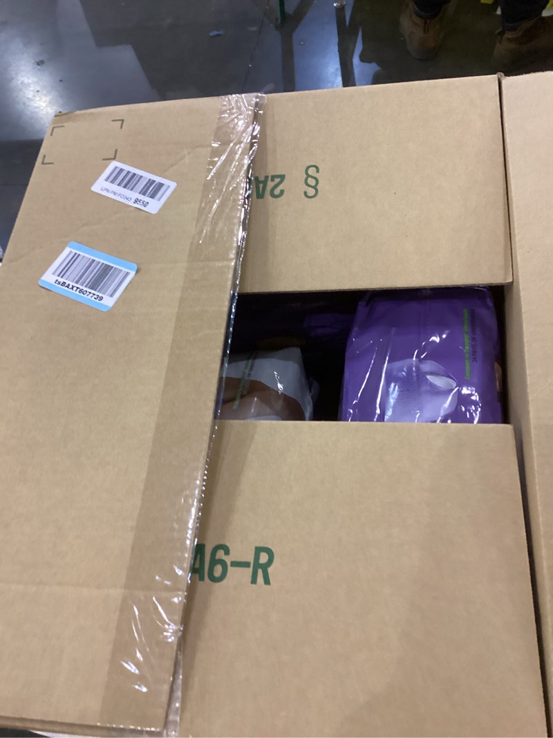 Condition photo showing New/Like New for Amazon Basics Incontinence Underwear for Women, Protective, Disposable, Postpartum, Maximum Absorbency, Small, Lavender, 72 Count (3 Packs of 24) Small 72