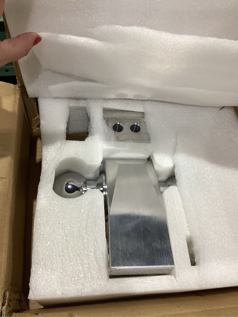 Condition photo showing As Is for mzs adjustable trailer hitch - fits 3 inch receiver hitch - 6-inch adjustable drop hitch - heavy duty aluminum tow hitch for truck(21,000 lbs gtw) chrome 3 inch receiver , 6-inch drop/rise