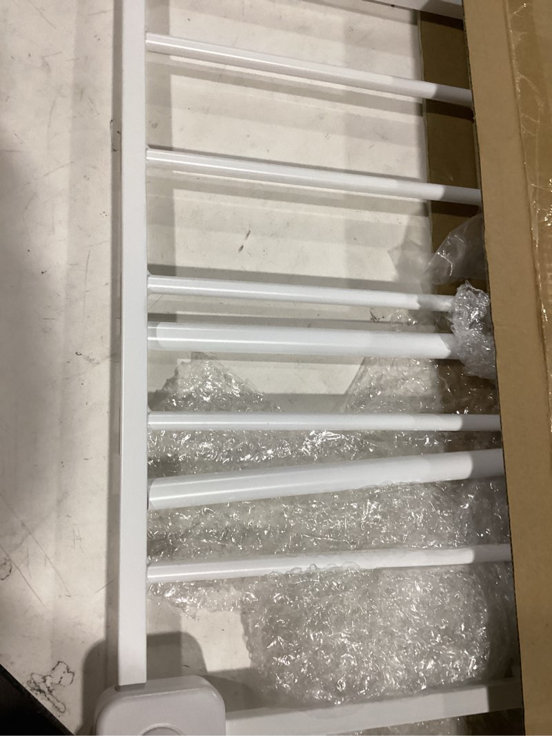 Condition photo showing As Is for safety 1st easy install walk thru baby gate for doorway with door, dog gates, fits 29"-38", easy install 28" tall, white 1-pack 29" to 38" wide x 28" tall white