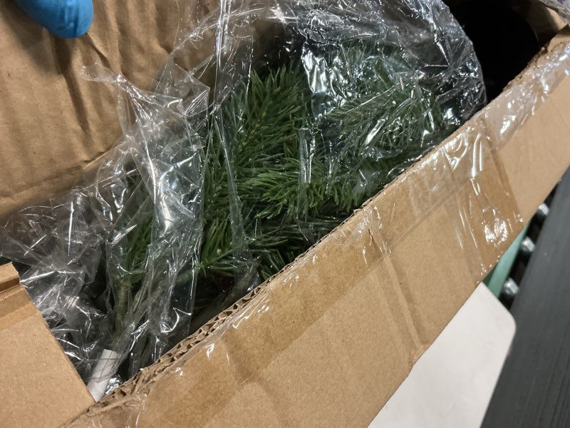 Condition photo showing New/Like New for Yunlly 2 Pcs 4ft Outdoor Christmas Trees Real Touch Pine Trees, Christmas Topiary Cedar for Front Porch Decor, Fake Potted Plants Greenery Urn Fillers for Entryway Garden Indoor Decoration 4ft Green Pine