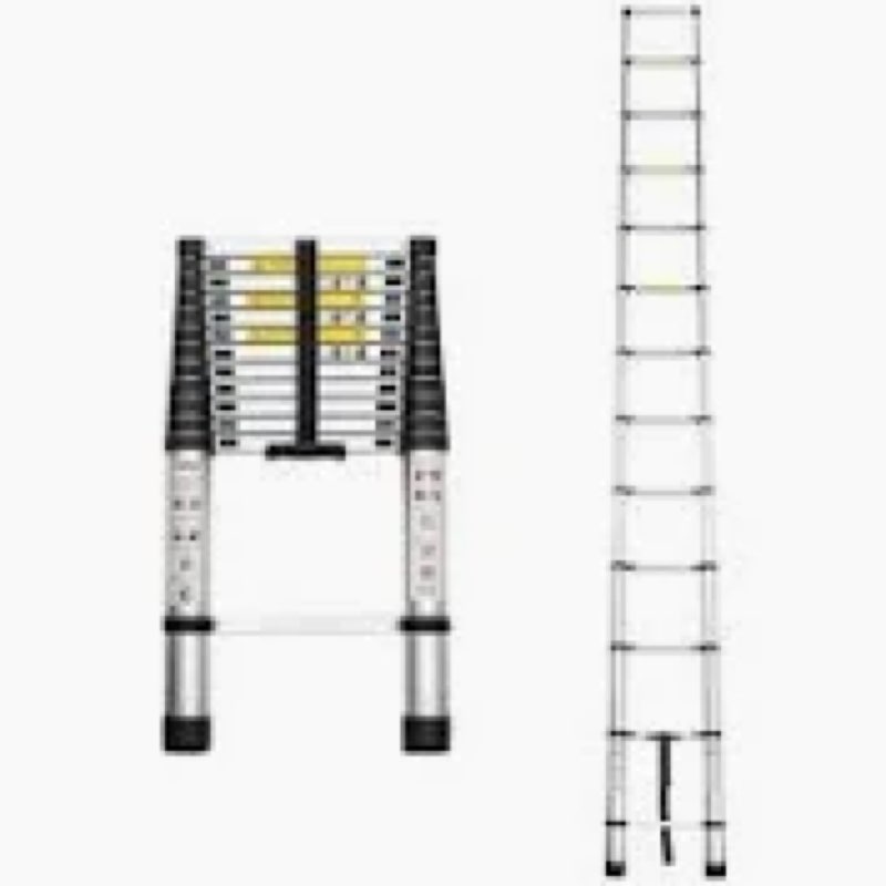 Telescoping Ladder 16.5 FT Aluminum Extension Ladder, Collapsible Ladders On The Go Rv Telescopic La