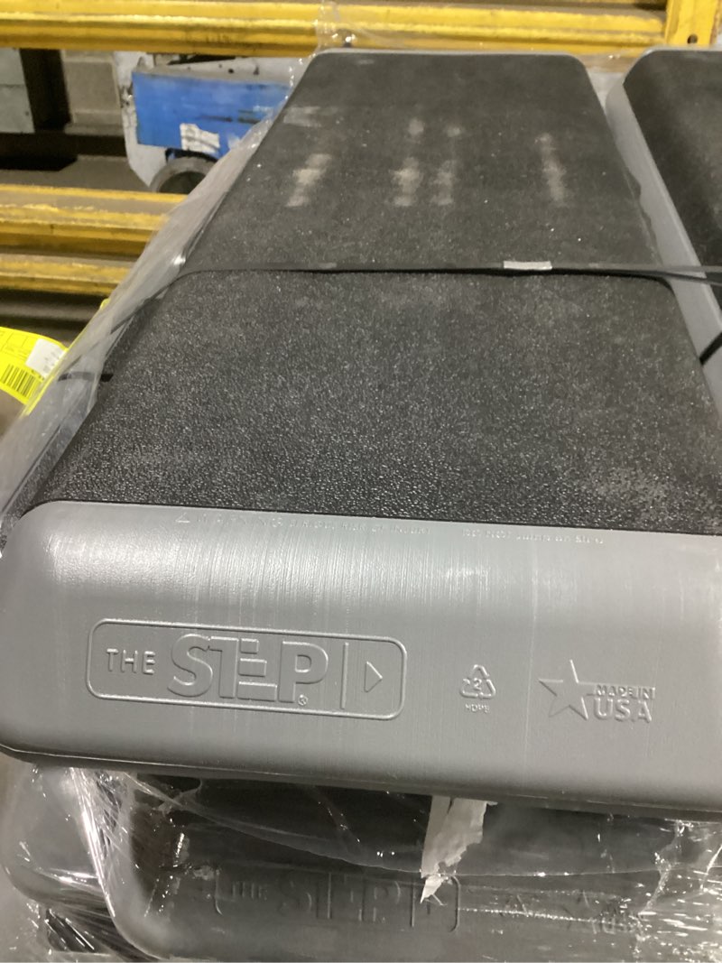 Condition photo showing Good Condition for INCOMPTE.. SIMILAR TO STOCK PHOTO.. step only… The Original STEP Exercise Step Platform, Health Club Size Stepper for Exercise at Home with 4 Stackable Risers for Height risers Grey