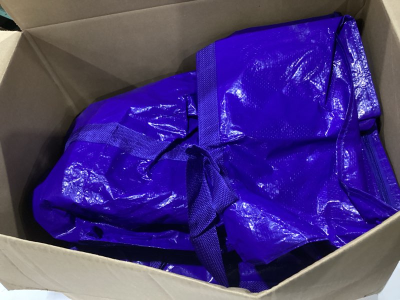 Condition photo showing As Is for 8 Pack Extra Heavy Duty Large Moving Bags with Strong Zipper & Carrying Handles, Sturdy Clothes Storage Bags Totes Bins, Packing Bag Move Boxes College Moving Supplies, Dark Blue - 24 gal 24 gal-Dark Blue 8.0