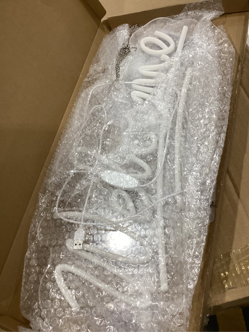 Condition photo showing Good Condition for welcome neon signs for business indoor electric light up bright neon light sign for wall decor creative led neon business light for restaurant salon bar coffee shop hotel stores warm white welcome 22 inch