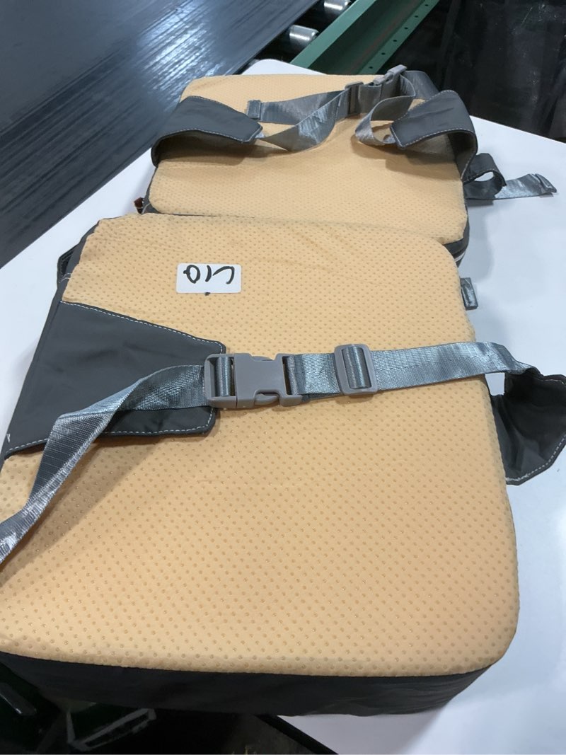 Condition photo showing As Is for Similar Kalawen Upgraded 2Pcs PU Washable Straps Safety Buckle Toddler Booster Seat for Kitchen Chair, Portable Travel Khaki