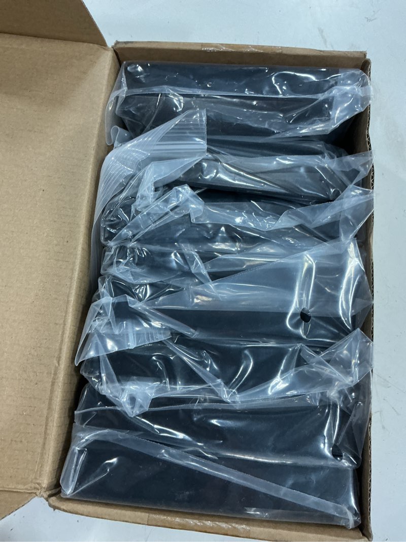 Condition photo showing Good Condition for 4 pcs 4x4 (actual: 3.5"x3.5") aluminum deck post base cover, for railings, stairs, patios, porches, split deck post skirt (black) 3.5"x3.5" black 4