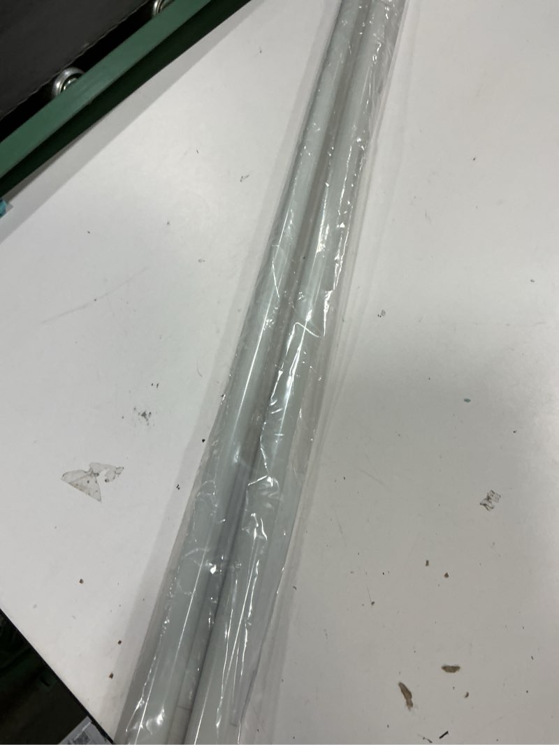 Condition photo showing New/Like New for 2 pack spring tension curtain rods white ajustable 53-98inchs, 0.86inch diameter, extension spring tension rods suitable for use in bathroom window screen curtain wardrobe (white) 53"-98" 2