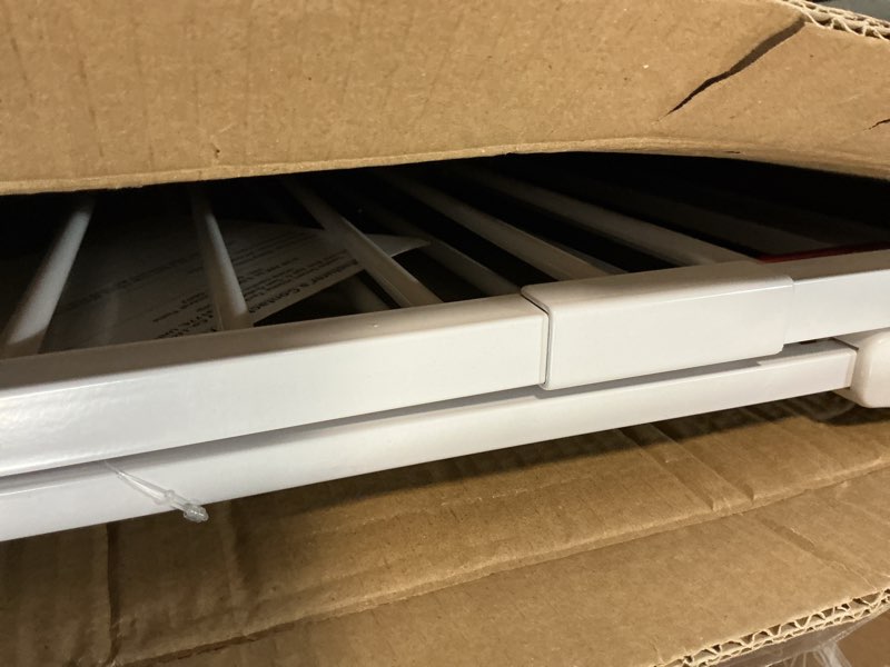 Condition photo showing Good Condition for keny 36" Extra Tall Baby Gate for Stairs, 29"-42.5" Wide Auto Close Dog Gate, Pressure Mounted Easy Walk Through Pet Gate for Doorways, Durable Safety Stair Gate, White White 29-42.5"Wide, 36"Tall