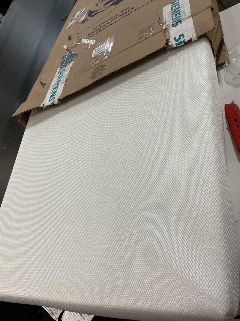 Condition photo showing Good Condition for dream on me 2-in-1 breathable two-sided 3" portable mini crib mattress, greenguard gold certified, vinyl and breathable fabric, white