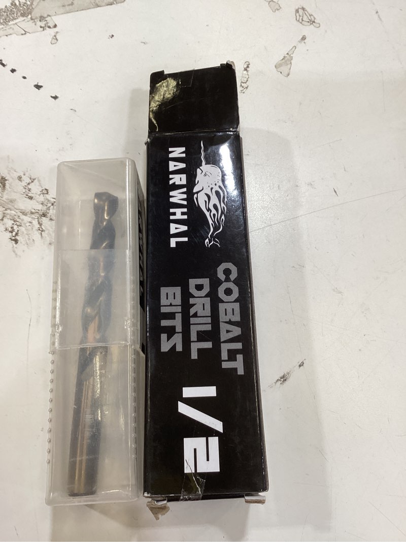 Condition photo showing Good Condition for narwhal 1/4" drill bits (m35 cobalt - 13 pack) 4 inch length for drilling into metal, hardened & stainless steel 1/4 in
