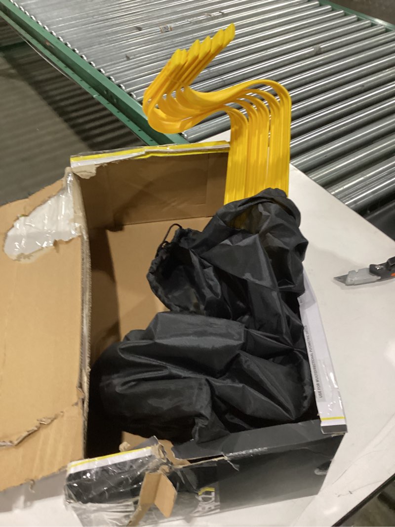 Condition photo showing As Is for SKLZ 6X Ultra Durable Agility Hurdles - for Athletes of All Skill Levels,6pk of 6-in Tall Hurdles,Bright Yellow Color,Made of Durable, Composite Materials,Easy to Set up & Transport,Comes w/Carry Bag