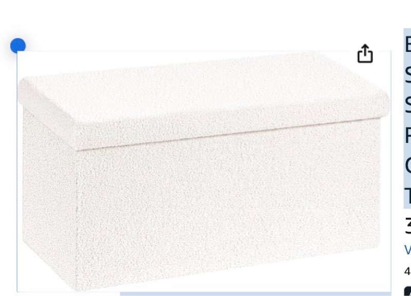 b fsobeiialeo small storage ottoman cube sherpa ottomans foot rest, foldable boucle ottoman bench, faux teddy fur, cream white 30"x15"x15" touch the image to zoom in                  2+    b fsobeiialeo small storage ottoman cube sherpa ottomans foot rest, foldable boucle ottoman bench, faux teddy fur