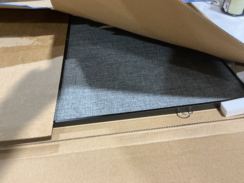 Condition photo showing Good Condition for arcobis cork board white board combo, 24"x18" linen bulletin board whiteboard for wall, double-sided magnetic dry erase corkboard for home, office, school, grey grey 24"x18"