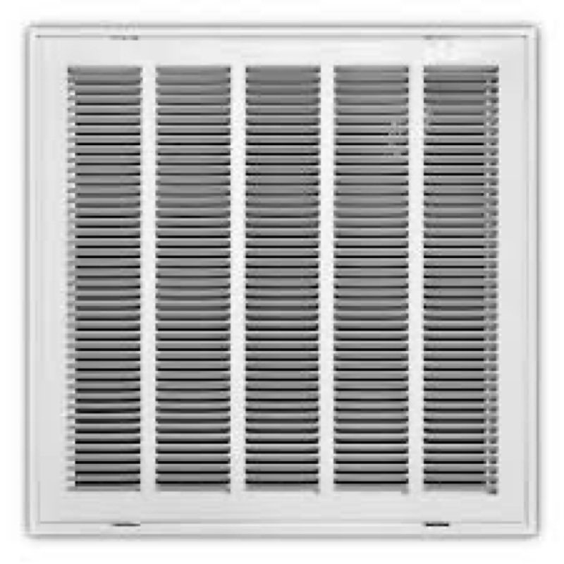 Return Air Filter Grille 20x20,Air Return Vent Cover Grill for 20"W x 20"H Duct Opening,Steel HVAC V