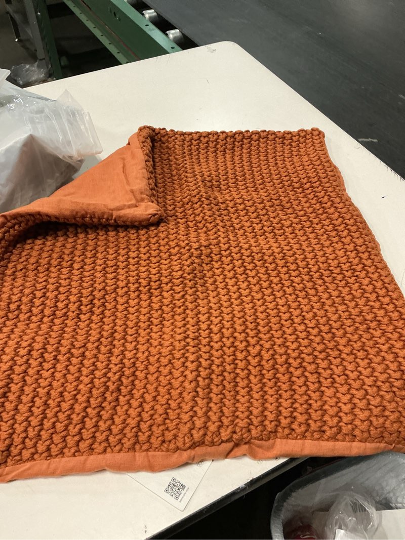 Condition photo showing Good Condition for cotton fisherman pillow cover color amber(size 20x20)