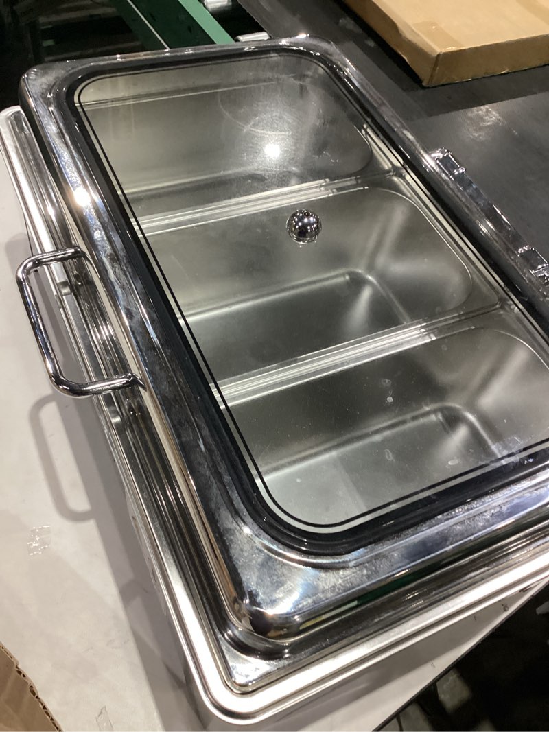Condition photo showing Good Condition for Dyna-Living Electric Chafing Dishes for Buffet 9.5QT Buffet Servers and Warmers, 600W Food-Grade Stainless Steel Food Warmers for Parties Buffet, 1/3 Half Size Buffet Trays and Warmers