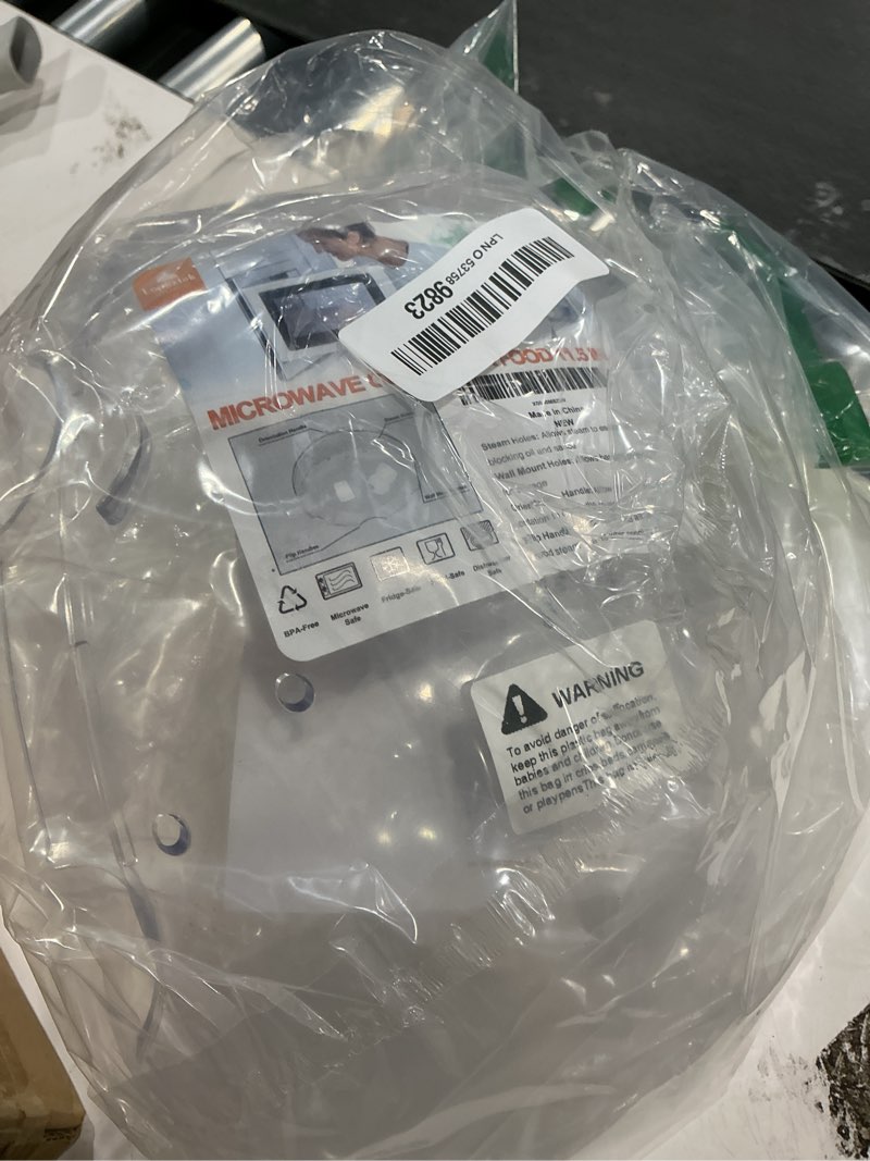 Condition photo showing New/Like New for lopeztek microwave splatter cover, flippable microwave cover for food, microwave oven splatter guard, microwave plate cover lid, dish heating cover(11.5" diameter)