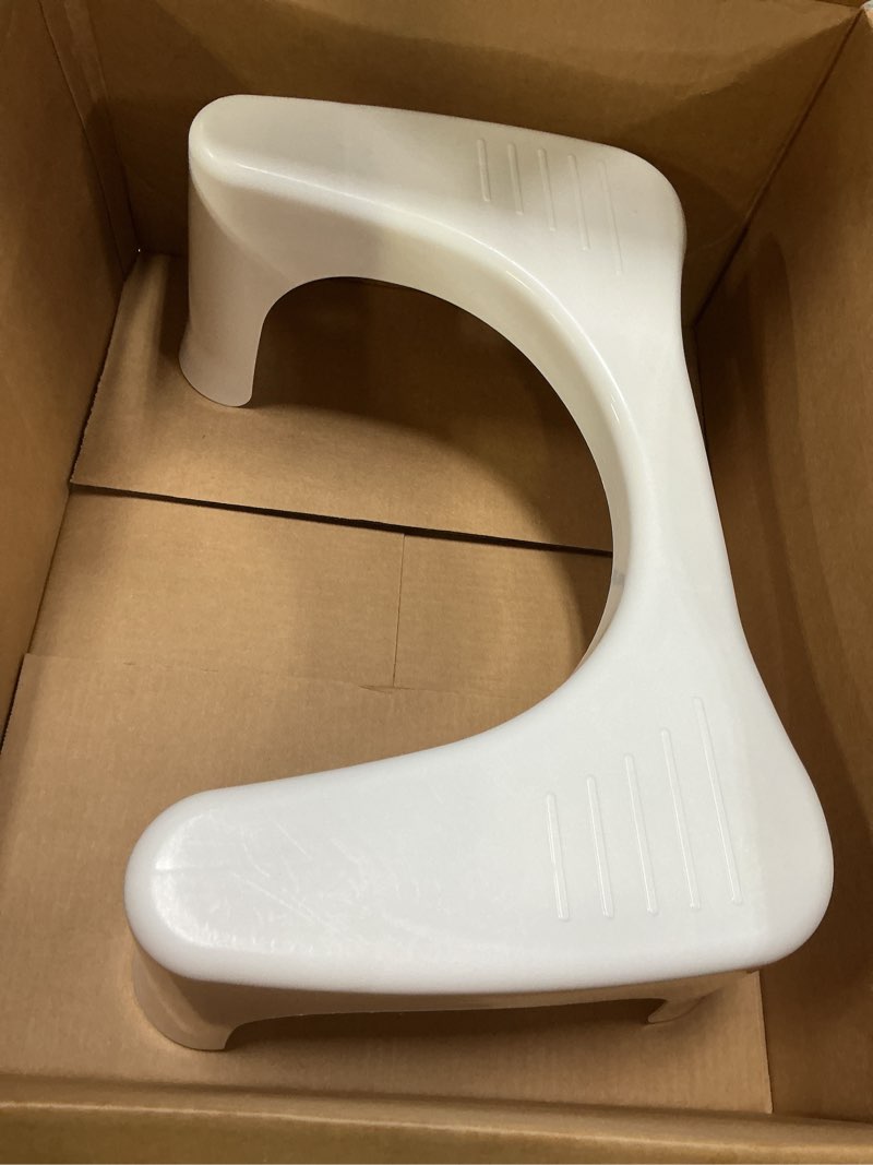 Condition photo showing Good Condition for squatty potty simple curve bathroom toilet stool 7" white