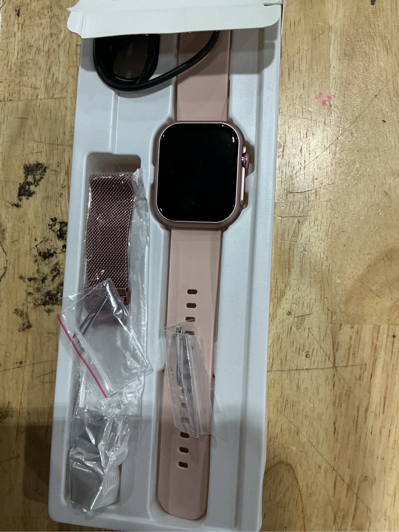 Condition photo showing New/Like New for smart watch for women fitness tracker: rose gold bluetooth make answer call digital mens watches waterproof run smartwatch android phone iphone samsung compatible sleep heart rate monitor pedometer