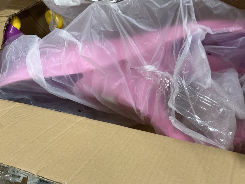 Condition photo showing Good Condition for wiggle car - ride on toy for ages 3 and up - toddler ride on toys with no batteries, gears, or pedals just twist, wiggle, and go by lil’ rider (pink) pink and purple