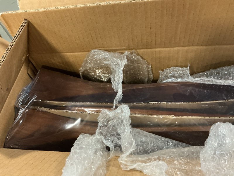 Condition photo showing Good Condition for heimo 52 inch ceiling fan no light, wood indoor outdoor ceiling fans without lights for patios bedroom living room modern propeller exterior 3 blade wooden fan with remote control(walnut) walnut 52 in