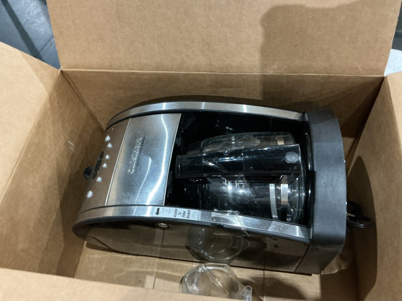 used cuisinart dgb-550bkp1 automatic coffeemaker grind & brew, 12-cup glass, black