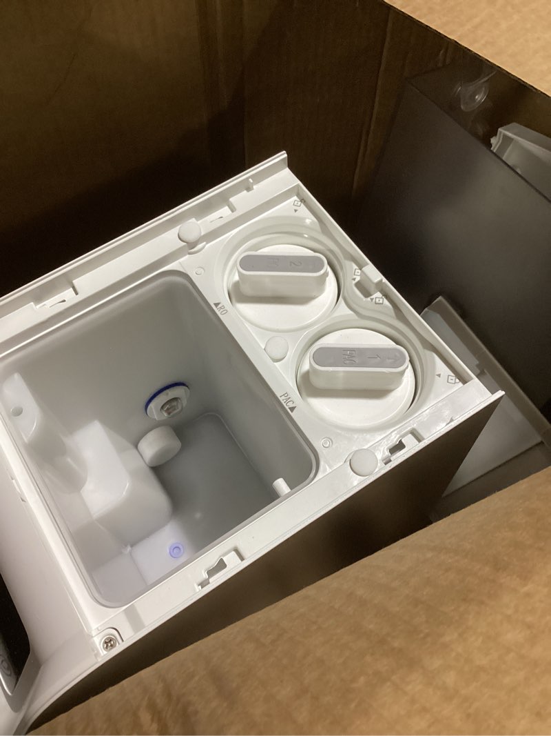 Condition photo showing As Is for waken electric c11s reverse osmosis water filtration system countertop 180oz water tank 4:1 pure to drain 8 stage ro filter no installation for home apartment condo rv arctic white