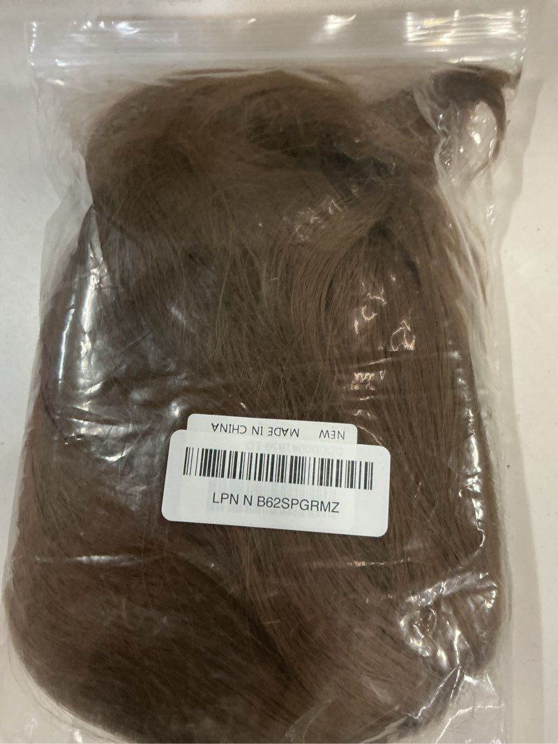 Condition photo showing Good Condition for light brown wig for kids girls short brown wig with air bangs child wavy curly wigs heat resistant synthetic wigs with cap