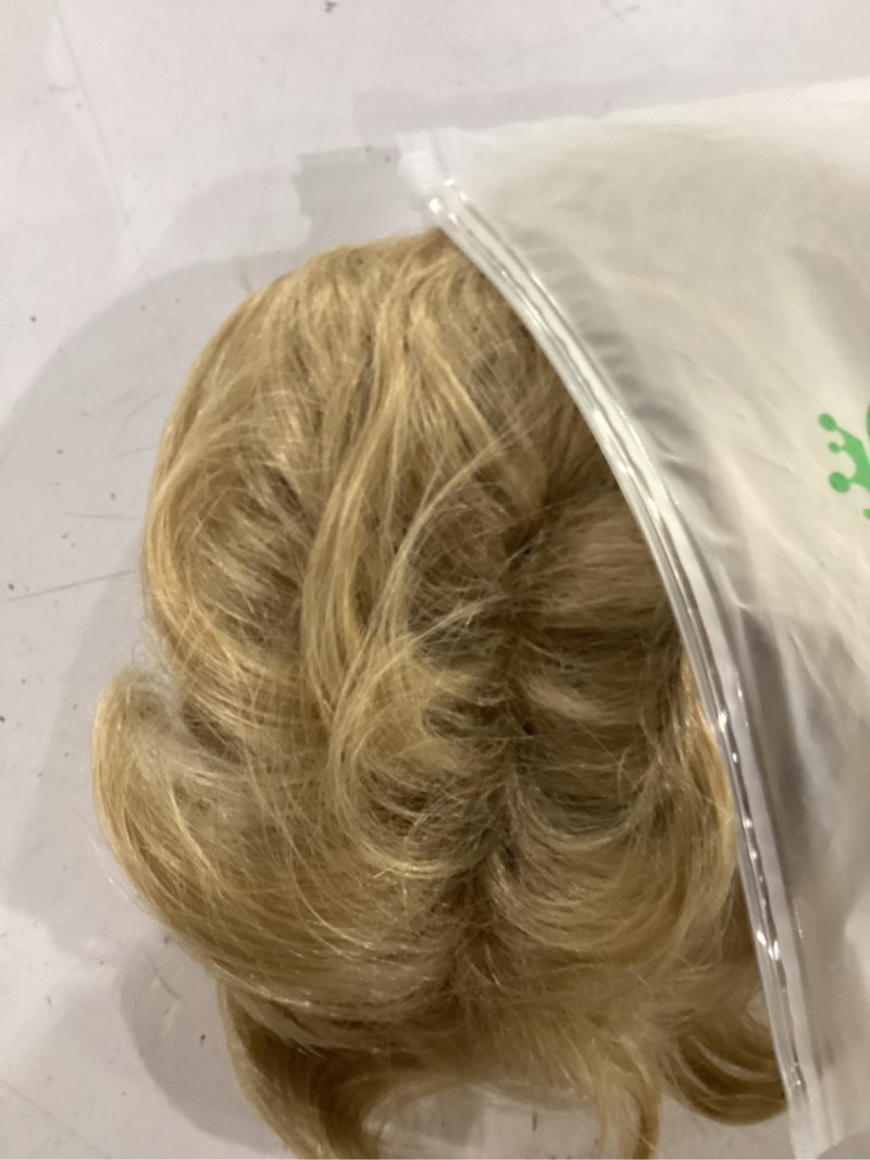 Condition photo showing Good Condition for swiking blonde mullet wigs for women 80s costume wig curly soft heat resistant shoulder length hair rocker cosplay synthetic wigs (blonde)