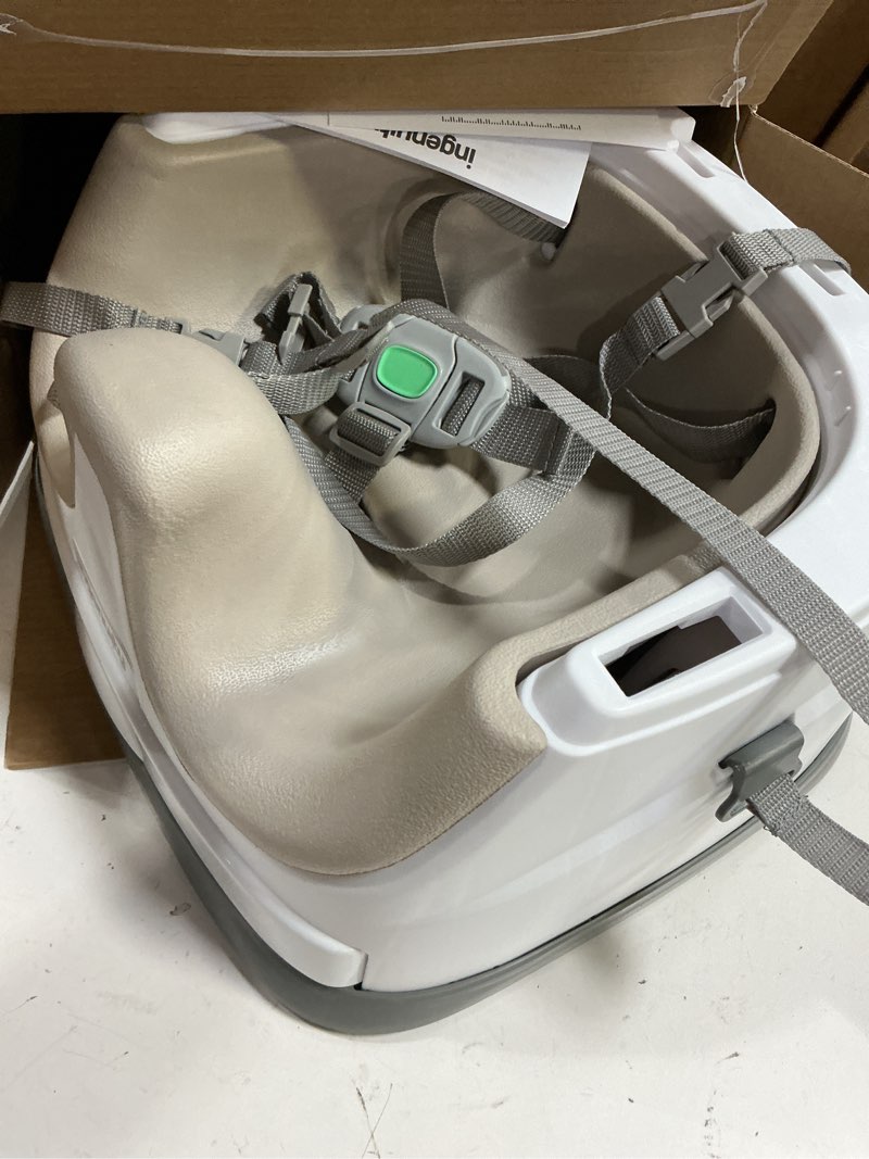 Condition photo showing Good Condition for ingenuity baby base 2-in-1 booster feeding and floor seat with self-storing tray - cashmere