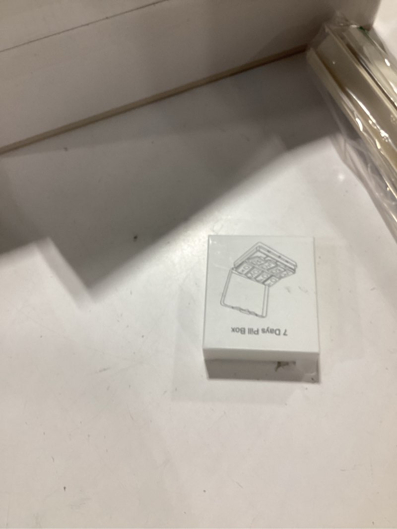 Condition photo showing New/Like New for Western Bumblebee 7 Days Chromed Shiny Silver Pill Organizer with Mirror Inside Has 8 Separate Compartments Rectangle 7 Days Pill Box Pill Case