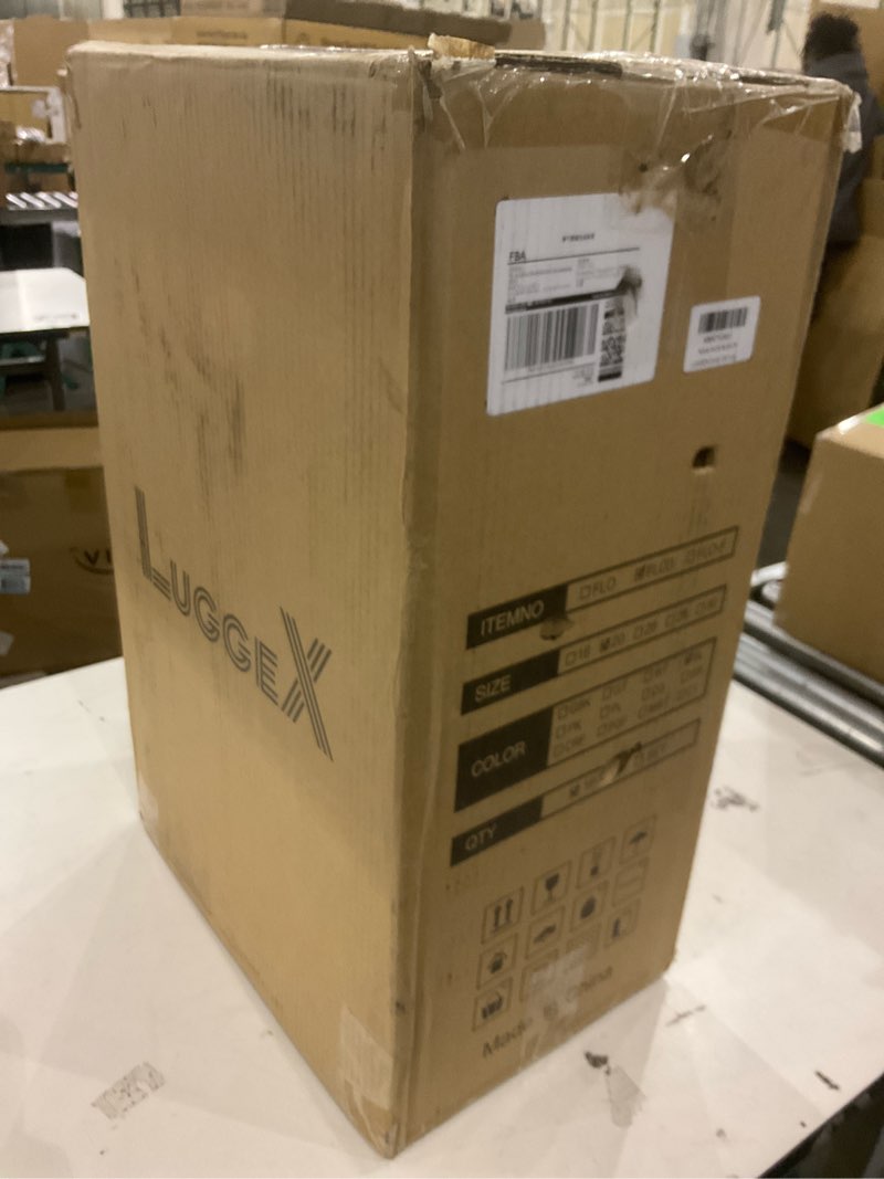 Condition photo showing New/Like New for LUGGEX Carry On Luggage 22x14x9 Airline Approved, Expandable Polycarbonate Suitcase with Front Pocket (Blue, 20 Inch, 35L) Blue 20 Inch-EXT