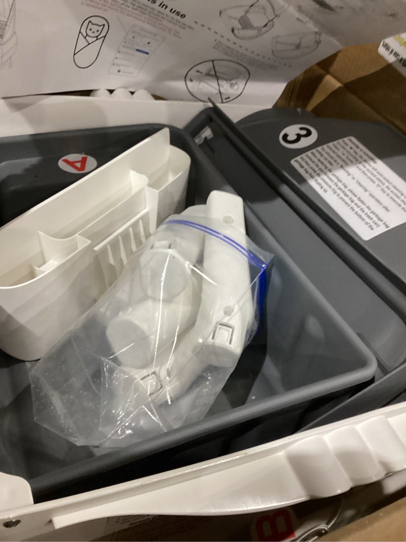 Condition photo showing As Is for Automatic Cat Litter Box Self Cleaning - App Control, Open-Design, Smart Health Monitor, Suitable for Medium Cats and Kittens, Anti-Pinch Safety, Quiet Operation, A Trusted Companion for Life - White