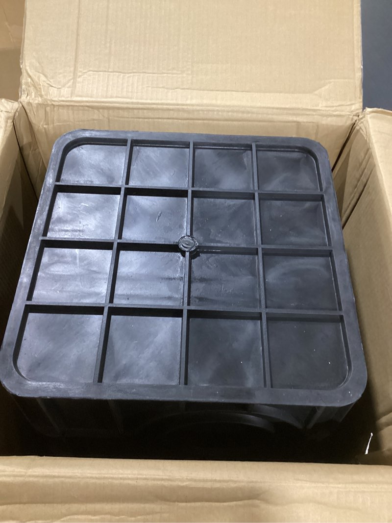 Condition photo showing Good Condition for 15.74 X 15.74 X 15.74 Inch Square Catch Basin Capacity Drainage Basin With Grate And Debris Basket,French Drain Without Reserved Hole For Yard, Downspouts, Lawns, And Municipal Pipelines