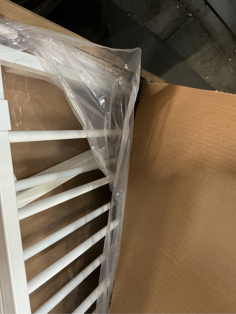 Condition photo showing As Is for Regalo Safety top of Stairway & Bottom Extra Wide Baby Gate, Includes Banister & Wall Mounting Kit, Babies, Toddlers & Pets, Ages 6–24 Months, Tested & Trusted, American Designed, Family Owned White 29-43"W x 30.5"H